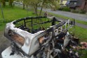 Wohnmobil ausgebrannt Koeln Porz Linder Mauspfad P100